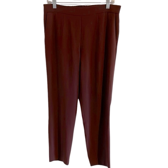 Babaton Aritzia Cropped Conan Pants Women’s Size 10 High Rise Pull On‎ Brown - Picture 2 of 9